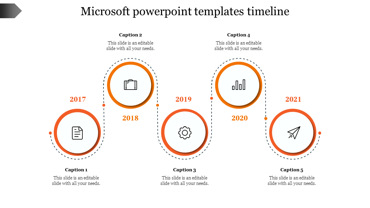 microsoft powerpoint templates timeline-Orange